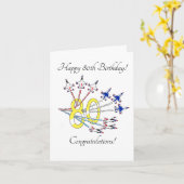 サンダーバード80th -誕生日カードホワイト カード (黄色い花)