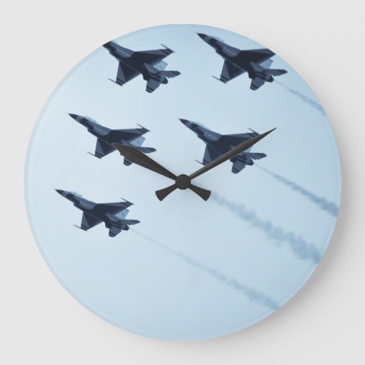 サンダーバード F-16 エアショー ラージ壁時計 (正面)