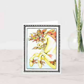 サンダーホースカード – 黄色 サンキューカード