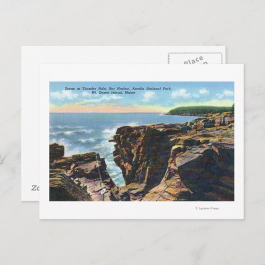 サンダーホールの砂漠の島ビュー ポストカード (正面/裏面)