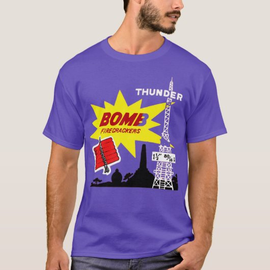サンダーボムビンテージ花火 Tシャツ (正面)