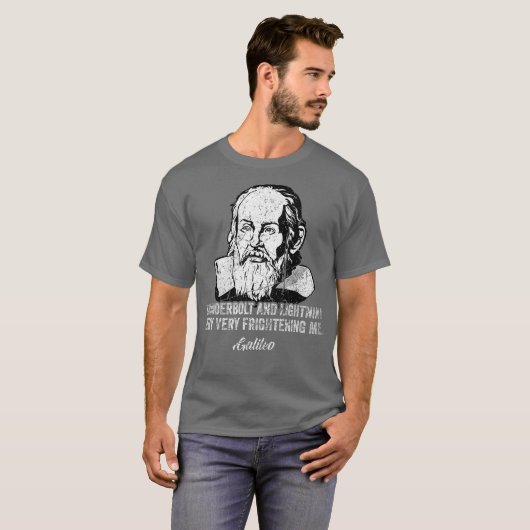 サンダーボルト稲妻ガリレオ哲学者 Tシャツ (正面フル)