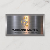 サンダーボルト | 電気プラグ | 金属アルミニウム 名刺 (正面)