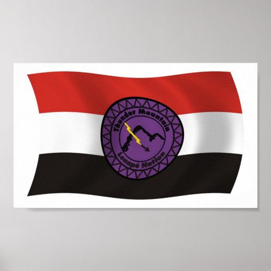 サンダーマウンテンレナプネーション国旗のポスタープリント ポスター (正面)