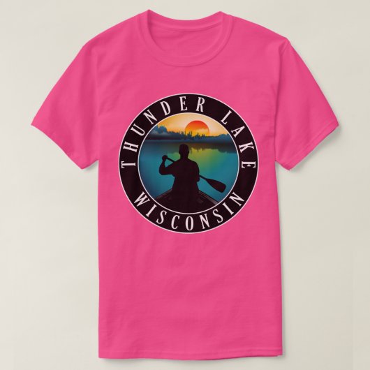 サンダーレイクウィスコンシンカヌー Tシャツ (デザイン正面)