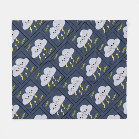 サンダー仲間 フリースブランケット (正面(横))