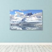 サンダー山（冬） キャンバスプリント (インサイチュ (ウッドフロア))