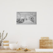 サンダー氏のコーヒーとのキッチ食べ物ン ポスター (キッチン)