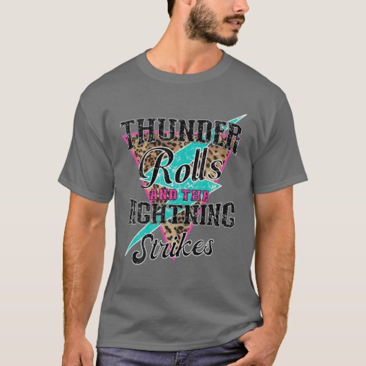 サンダー転が稲妻レオパードカントリーヴィーブウェスト Tシャツ (正面)