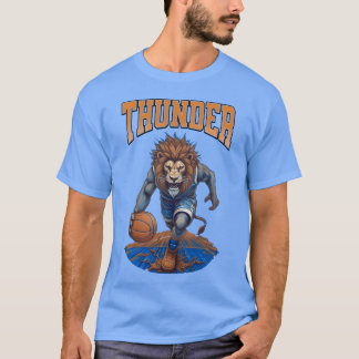 サンダー ヒップ ライオン フープ マスコット スポーツ 男の子 Tシャツ