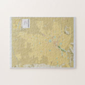 サンチアゴのチリの地図（1987年） ジグソーパズル (横)