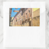 サンチアゴの街並み 長方形シール (バッグ)