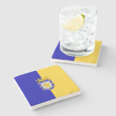 サンチアゴ国旗（チリ） ストーンコースター (横)