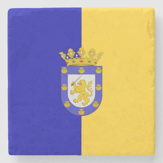 サンチアゴ国旗（チリ） ストーンコースター (正面)