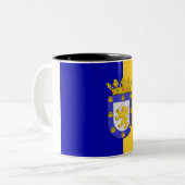 サンチアゴ国旗(チリ) ツートーンマグカップ (正面左)