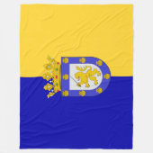 サンチアゴ国旗(チリ) フリースブランケット (正面)