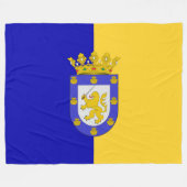 サンチアゴ国旗(チリ) フリースブランケット (正面(横))