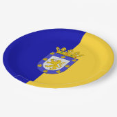 サンチアゴ国旗（チリ） ペーパープレート (アングル)