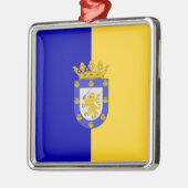 サンチアゴ国旗（チリ） メタルオーナメント (左)