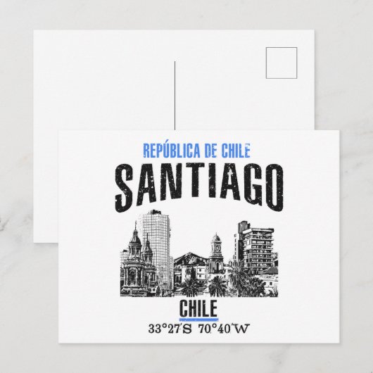 サンチアゴ ポストカード (正面/裏面)