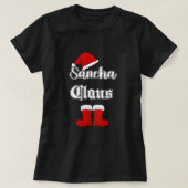 サンチャクロースの面白いクリスマスTシャツ Tシャツ (デザイン正面)