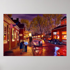 サンチャールズシティスケープ油ランドスケー絵画ズ ポスター