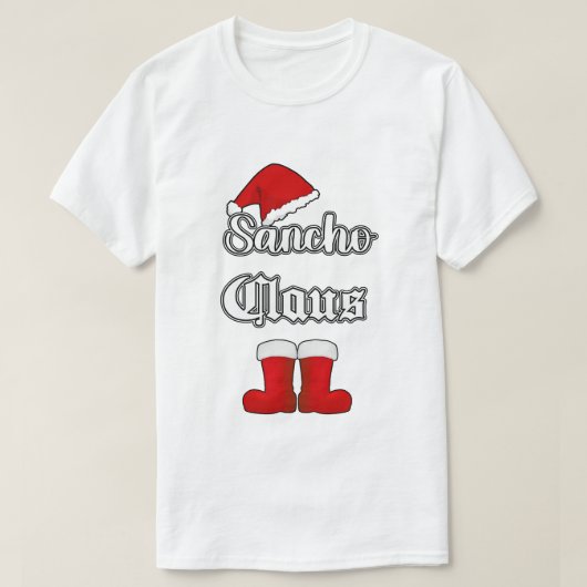 サンチョクロースおもしろいクリスマスシャツ Tシャツ (デザイン正面)