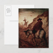 サンチョ・ドン・キホーテ19世紀 ポストカード (正面/裏面)