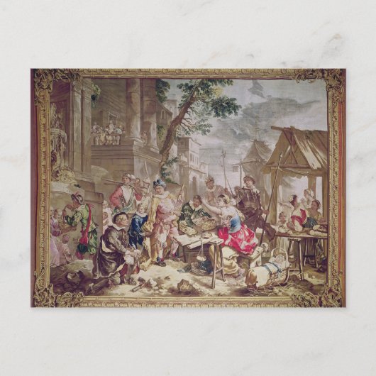 サンチョ・パンザとナッツ売り ポストカード (正面)