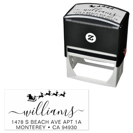 サンツそり付きアドレススタンプとスクリプトフォント セルフインキングスタンプ (インサイチュ)