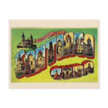 サンティアゴキューバの大きい手紙の郵便はがきのヴィンテージのスタイル