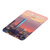 サンティアゴチリイラストレーショントラベルアートヴィンテージ マグネット (左側)