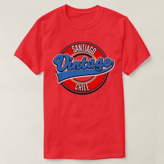 サンティアゴチリヴィンテージロゴ Tシャツ (デザイン正面)