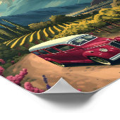 サンティアゴチ芸術的リトラベルイラストレーション ポスター (角)