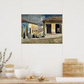 サンティアゴデキューバ通りシーン ポスター (キッチン)