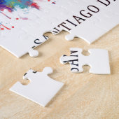 サンティアゴデコンポステラスペインスカイライン ジグソーパズル (側面)