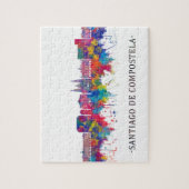 サンティアゴデコンポステラスペインスカイライン ジグソーパズル (縦)