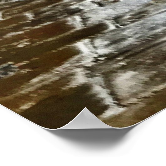 サンティアゴデコンポステーラの通りの傘 ポスター (角)