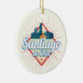 サンティアゴデチリシティホリデーレトロスカイライン セラミックオーナメント (右)