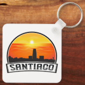 サンティアゴデチリヴィンテージスカイラインサンセット キーホルダー (裏面)