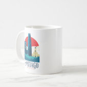 サンティアゴデチリヴィンテージスカイライン コーヒーマグカップ (正面左)