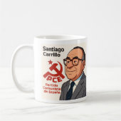 サンティアゴ・カリーヨとスペインの民主化への移行記念カップ コーヒーマグカップ (左)