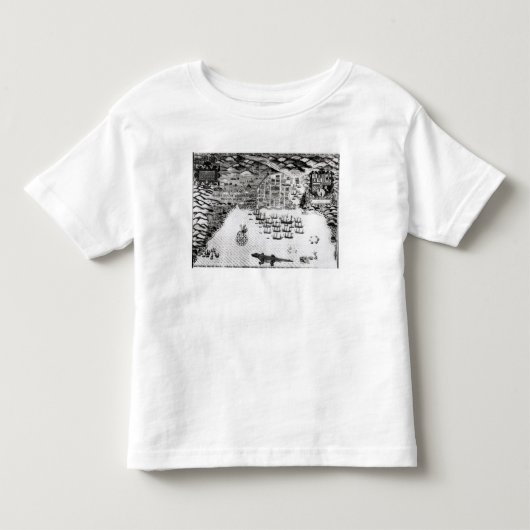 サンティアゴ、カーボベルデ共和国1589年 トドラーTシャツ (正面)