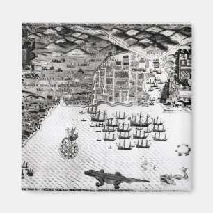 サンティアゴ、カーボベルデ共和国1589年 マグネット