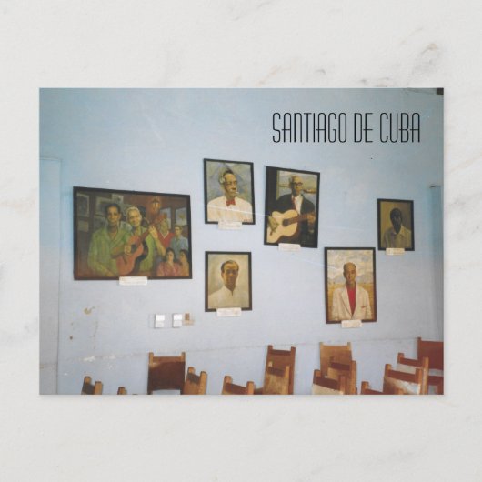 サンティアゴ・デ・キューバのランドマーク音楽ホールシーン ポストカード (正面)