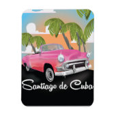 サンティアゴ・デ・キューバヴィンテージ休暇旅行ポスター。 マグネット (縦)