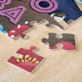 サンティアゴ・デ・キューバヴィンテージ旅行ポスター ジグソーパズル (側面)