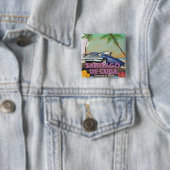 サンティアゴ・デ・クーバ - キューバの旅行ポスター 缶バッジ (インサイチュ)
