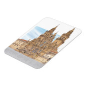 サンティアゴ・デ・コンポステラ。西洋ファサード。スペイン マグネット (左側)