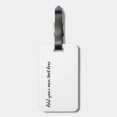 サンティアゴ・デ・コンポステーラのシェルと赤十字のシンボル ラゲッジタグ (裏面縦)